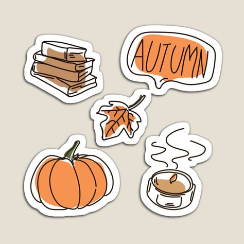 Get my art printed on awesome products. Support me at Redbubble #RBandME: https://www.redbubble.com/i/magnet/Hello-Autumn-by-dew-design/121069075.TBCTK?asc=u Fall Tv Shows, Fall Tv, Autumn Stickers, Plastic Stickers, Halloween Drawings, Handmade Sticker, Decorate Notebook, Cozy Autumn, Harvest Festival