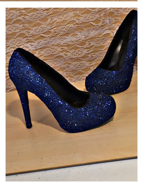 you can never be overdressed or overeducated Diy Glitter Shoes, Low Pumps, Dark Blue Wedding, Navy Wedding Shoes, Wedding Shoes Low Heel, Trendy Heels, Blue Wedding Shoes, Sparkly Shoes, Prom Heels