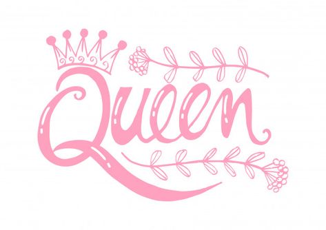 Queen word with crown. Premium Vector | Premium Vector #Freepik #vector #certificate #hand #woman #badge Queen Wallpaper Crown, Dani California, Tato Henna, Queens Wallpaper, Queen Tattoo, Queen Aesthetic, Iphone Wallpaper Girly, Graphic Editing, Queen Quotes