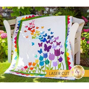 Laser-Cut Quilt Kits | Shabby Fabrics Butterfly Quilt Pattern, Laser Cut Fabric, Prairie Points, Beau Crochet, Farm Quilt, Laser Cut Kit, Butterfly Quilt, Clover Flower, Shabby Fabrics