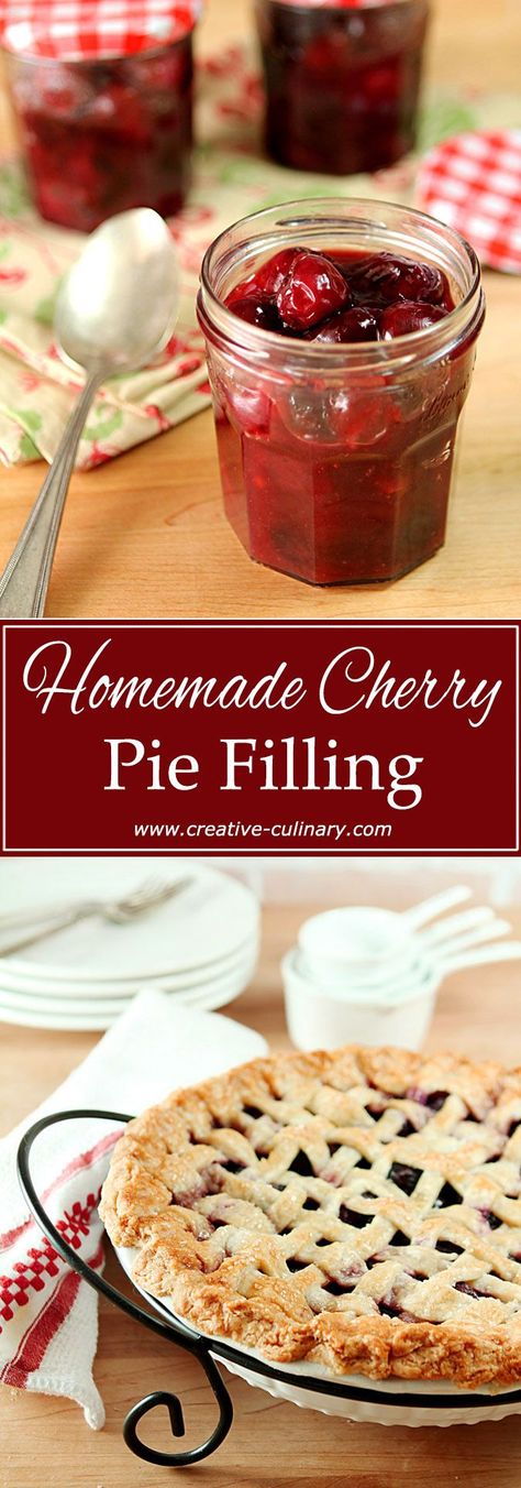 Put down that can! It's a bit more work but the end result of making your own Cherry Pie Filling is so worth it! via @creativculinary Homemade Cherry Pie Filling, Homemade Cherry Pie, Pie Homemade, Cherry Pies, Sweet Cherry Pie, Homemade Cherry Pies, Pie Pastry, Cherry Pie Recipe, Dessert Pie