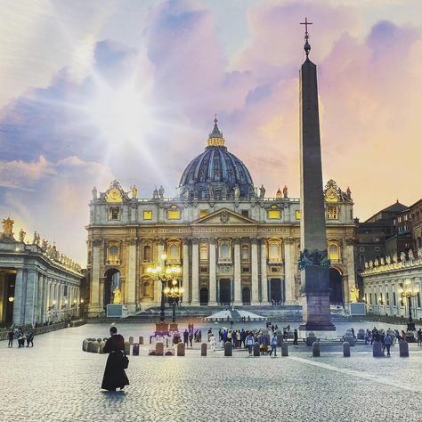 Facade of St. Peter's Basilica in Vatican City St Peters Square, St Peters, Vatican City, Taj Mahal, Rome, Louvre, Square, Building, Travel