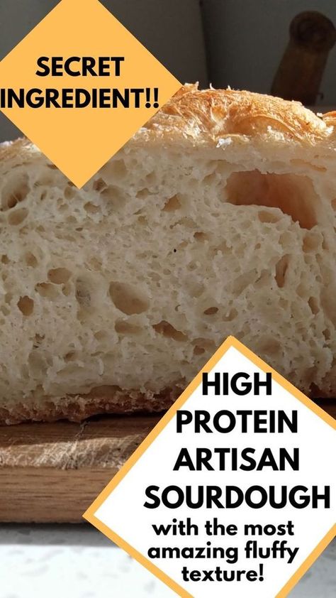 Protein Sourdough, Protein Bread Recipe, Recipe Using Sourdough Starter, Sourdough Starter Discard Recipe, Homemade Sourdough Bread, Protein Bread, Artisan Bread Recipes, Cooking Bread, Sourdough Starter Recipe