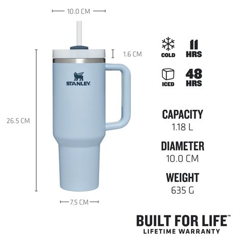 Whichever way your day flows, the H2.0 FlowState tumbler keeps you refreshed with fewer refills. Double wall vacuum insulation means drinks stay cold, iced or hot for hours. Choose between 14oz, 20oz, 30oz,40oz and 64oz. The narrow base on all sizes (except 64oz) fits just about any car cup holder, keeping it right by your side. Perfect for any adventure! this pin includes an affiliate that is eligible for commision. Coffee Smoothie, Things I Need To Buy, London Flat, Stanley Quencher, Travel Tumbler, Tea Or Coffee, Reusable Straw, Junk Drawer, Stanley Cup