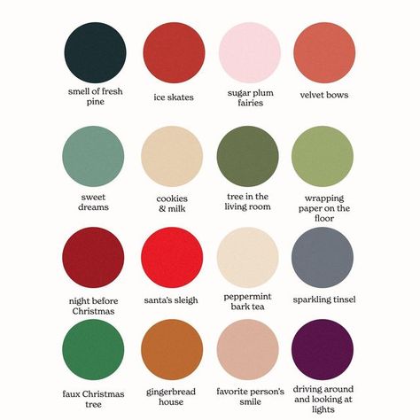 Jenna O’Brien | Designer on Instagram: "Hello, December ❄️🪩🤎 Which color makes you feel the most festive?!" December Color Palette, Christmas Color Palette, Hello December, Christmas Color, Baby Cold, Design Graphique, Winter Theme, Color Pallets, Pretty Colours