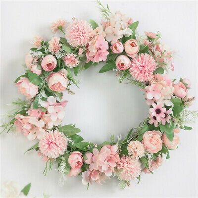 Garland For Wedding, Flowers Garland, Garden Door, Artificial Garland, Room Garden, Peonies Wreath, Wedding Wall, Artificial Wreath, Wreath Decoration