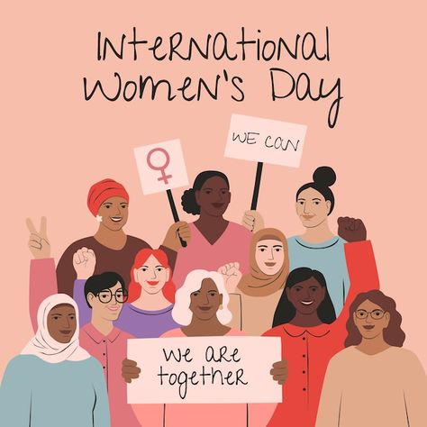 Women's Day Illustration, Woman's Month, Support Illustration, Happy International Womens Day, International Woman's Day, Women Community, Strength Women, Psych 101, Computer Drawing