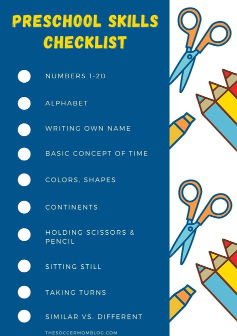 checklist of skills kids learn in preschool Preschool Requirements Learning, Ready For Preschool Checklist, Preschool Ready Checklist, Preschool Basic Skills Activities, Preparing For Preschool, Ecers Preschool Checklist, How To Teach Preschool At Home, Preschool At Home Setup, At Home Preschool Activities