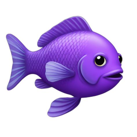 AI emoji generated from the prompt: purple fish Fish Emoji, Purple Fish, Yellow Fish, Fish Illustration, Discord Emojis, Emoji Generator, Purple Eyes, Tropical Fish, Kids Crafts