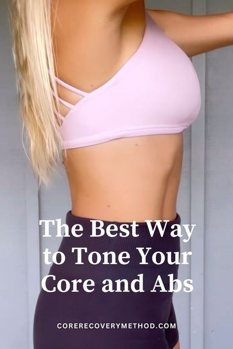 Struggling to tone your core, no matter how many ab workouts you do? Not only are many traditional ab workouts (like crunches!) ineffective, but they can actually be harmful and lead to core dysfunction and injury. Click through to learn how to finally get that ab definition you want while avoiding injury. Core Strength Training, Core Strengthening Exercises, Belly Pooch, Strengthen Core, Core Training, Strong Core, Ab Workouts, Breathing Techniques, Abdominal Muscles