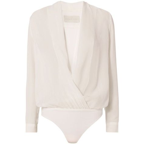 Michelle Mason Women's Cross Front Bodysuit Blouse ($450) ❤ liked on Polyvore featuring tops, blouses, bodysuit, white, white top, long sleeve silk blouse, long sleeve bodysuit, white long sleeve blouse and long-sleeve bodysuits White Long Sleeve Bodysuit, White Silk Blouse, Bodysuit Shirt, Bodysuit Tops, Michelle Mason, Fashion Corner, Bodysuit Blouse, White Long Sleeve Blouse, White Long Sleeve Top