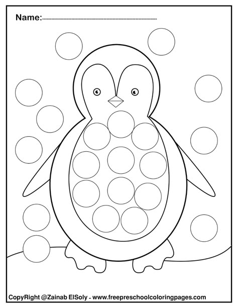 Penguin Crafts Preschool, Penguin Preschool, Winter Crafts For Toddlers, Dot Marker Printables, Penguin Activities, Dot Marker Activities, Penguin Coloring Pages, Penguin Coloring, Penguin Crafts