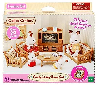 Fun Living Room, Comfy Living Room Furniture, Sylvanian Family, Comfy Living Room, Red Roof, Calico Critters, Kids Bedroom Sets, Living Room Sets Furniture, Living Room Set