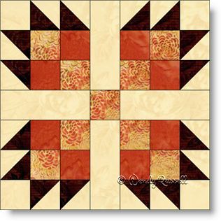 Bear's Paw (or Bear Paw) - Variation Giant Bear Paw Quilt, 7 Inch Quilt Block Patterns, Bear Paw Quilt Pattern, Half Square Triangle Quilts Pattern, Bear Paw Quilt, Triangle Quilts, Foundation Paper Piecing Patterns, Bear Quilts, Paw Pattern