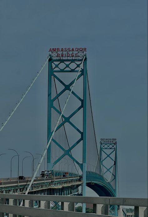 📍ambassador bridge Ambassador Bridge, Bay Bridge, Bridge, Wall, Travel