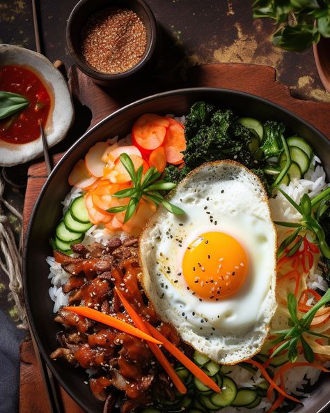 Craving a bowl of bibimbap - something vibrant, delicious, and full of flavor 🍲 a Korean classic that brings together fresh veggies, savory meats or tofu, and a perfectly runny egg, all topped with that irresistible #gochujang sauce. 🌶️ Check out our latest article and get inspired to make this colorful dish at home🌱✨ #Bibimbap #KoreanFood #FoodLovers #CraftedCulture #FoodiesOfInstagram #Yum #craftbeer #korea #kfood #FoodInspiration #DinnerIdeas #beer #cooking #recipe #foodstagram Bibimbap Bowl, Korean Bibimbap, Gochujang Sauce, Colorful Dishes, K Food, Cooking Recipe, Fresh Veggies, Korean Food, A Bowl