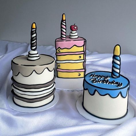 55+ Cute Cake Ideas For Your Next Party : Simple & Cute 1st Birthday Cake Comic Cake Ideas, Cute Cake Ideas, Comic Cake, Bd Cake, Cartoon Birthday Cake, Book Cakes, Book Cake, Bakery Ideas, Cute Cake