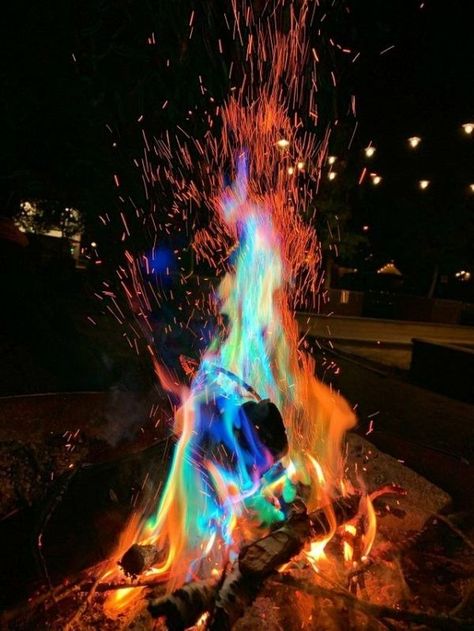 Blaise Core, Mystical Instagram Feed, Fire Astethic, Campfire Accessories, Breathing Fire, Fire Color, Fire Photography, Rainbow Fire, Outdoor Fire Pit