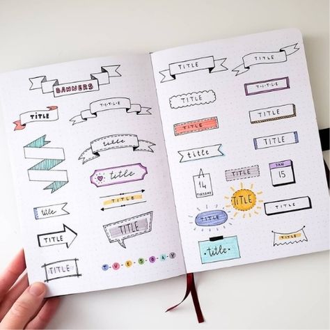 Journaling Banners, Journal Ideas Theme, Banners Bullet Journal, April Bullet Journal Ideas, Spring Bullet Journal, Banners Ideas, Cover Page Ideas, April Bullet Journal, Bullet Journal Work