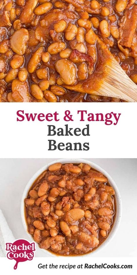 Tangy Baked Beans, Vegetarian Baked Beans, Ground Turkey Soup, Slow Cooker Baked Beans, Bean And Bacon Soup, Baked Beans With Bacon, Baked Beans Recipe, Boston Baked Beans, Cooking Dried Beans