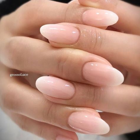 Pink Ombre Nails, Nail Pictures, Her Nails, Almond Nails Designs, Almond Acrylic Nails, Round Nails, Instagram Nails, Oval Nails, Dipped Nails