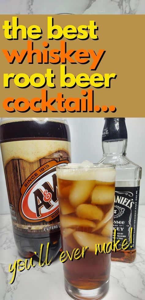 Ever tried a Lynchburg Beer before? It's delicious, quick, and easy. Try out this Whiskey Root Beer cocktail today! #drinks #cocktails #whiskey #bourbon Cocktails With Rootbeer, Root Beer Alcoholic Drinks, Root Beer Cocktail, Beer Drinks, Whiskey Recipes, Beer Cocktail, Easy Cocktail, Good Whiskey, Beer Cocktails