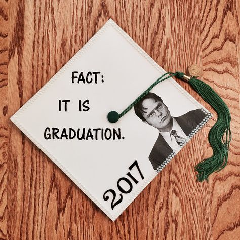 The Office graduation cap - AMH 2017 The Office Graduation Cap Ideas, Graduation Cap The Office, Graduation Cap Designs The Office, Office Graduation Cap, The Office Graduation Cap, Graduation Cap Designs For Guys, Graduation Cap Designs Funny, Funny Graduation Cap Designs, Funny Graduation Caps