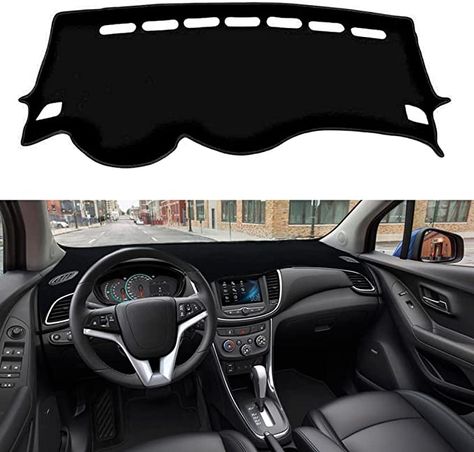 Amazon.com: YOFAMO Dashboard Cover Dash Cover Mat Pad Carpet Custom Fit for Chevy/Chevrolet Trax 2017 2018 2019 2020 2021 Accessories Anti-Skid Center Console Protector Cover Mat(Black Edge) : Automotive Auto Hyundai, Dashboard Covers, Chevrolet Trax, Mat Black, Chevy Chevrolet, Center Console, Buick, Custom Fit, Steering Wheel