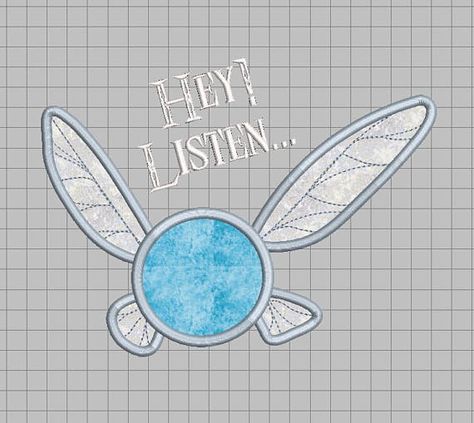 Hey, I found this really awesome Etsy listing at https://www.etsy.com/listing/524138691/zelda-machine-embroidery-applique-design Legend Of Zelda Navi, Navi Fairy, Zelda Quilt, Zelda Navi, Embroidery Things, Embroidery Motif, Machine Embroidery Applique, Embroidery Motifs, Machine Embroidery Patterns