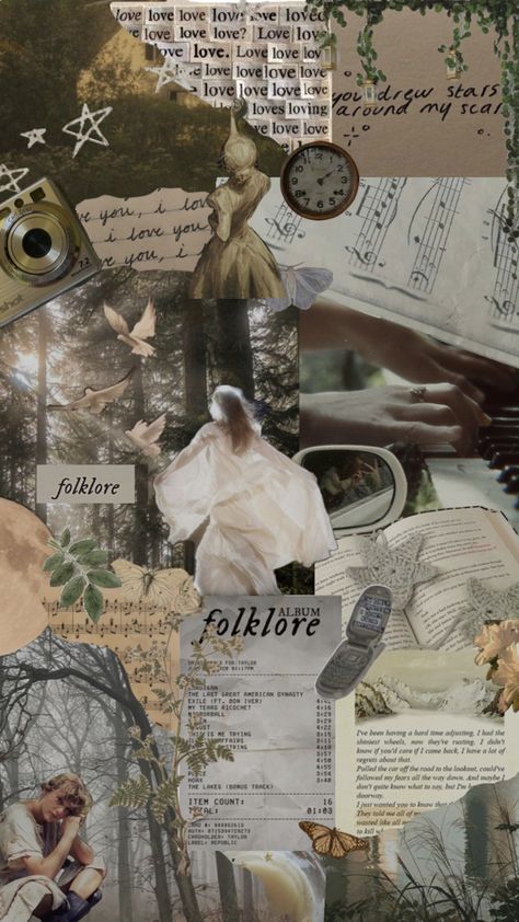 Folklore Collage, School Book Covers, Bon Iver, Taylor Swift Wallpaper, I Love You, Love You, Book Cover, Collage, Books