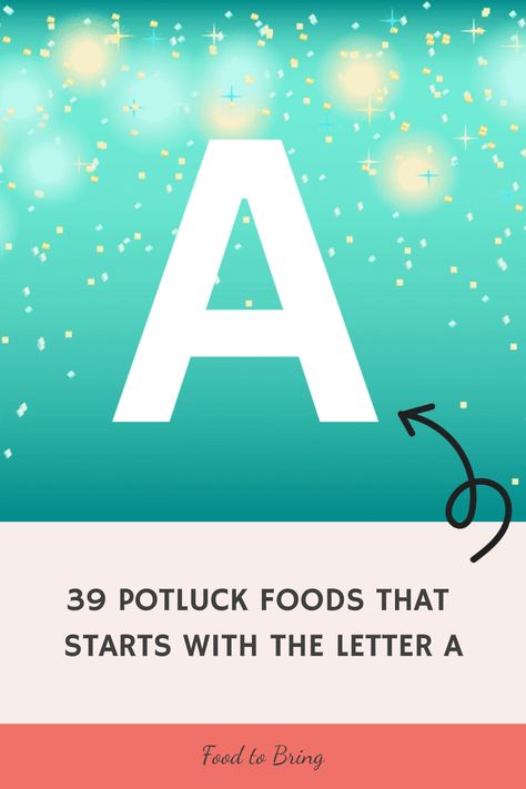 Discover a delectable array of potluck dishes that all start with the letter A! From Apple Pie to Asian Slaw, these "A"-inspired recipes will elevate your potluck game. A feast of flavors awaits! #PotluckIdeas #Foodies #CulinaryAdventure Meals That Start With The Letter A, Foods That Start With The Letter A, Amaretto Cheesecake, Luncheon Recipes, Spanish Meatballs, Alphabet Party, Italian Almond Cookies, Potluck Ideas, Almond Bread