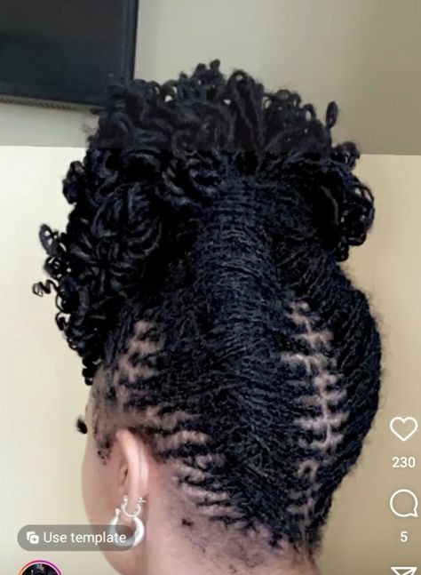 3 Bun Mohawk Natural Hair, Sisterlocks Ponytail, Sista Locks Styles, Microloc Updo Hairstyles, Interlocked Microlocs, Mirco Locs, Microloc Styles, Microloc Journey, Sister Locks Hairstyles