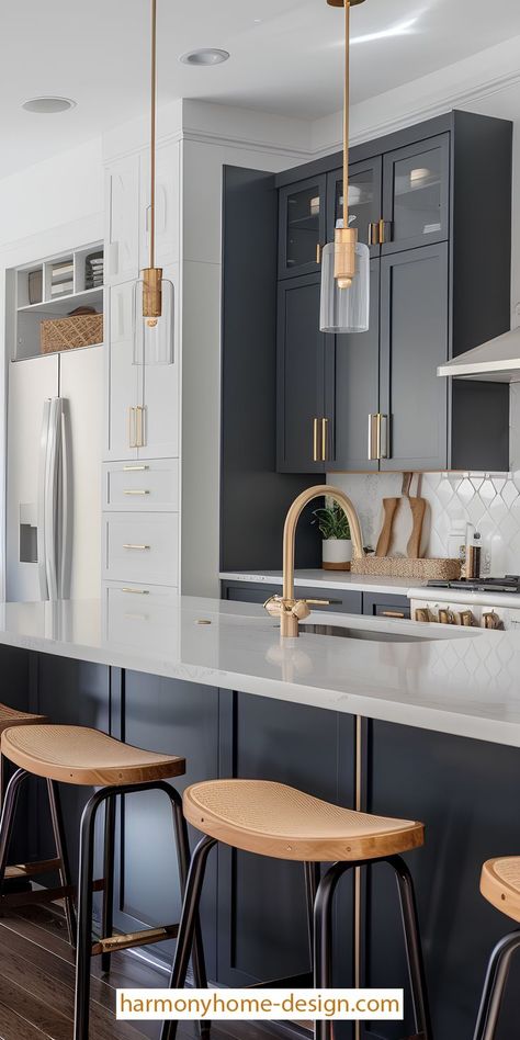 The Bold Kitchen Colors scheme highlights modern tones with earthy materials. Bold Kitchen Colors, Earth Tones Kitchen, Earthy Materials, Earthy Kitchen, Bold Kitchen, Kitchen Colour Schemes, Sleek Kitchen, Kitchen Cabinet Colors, Cabinet Colors