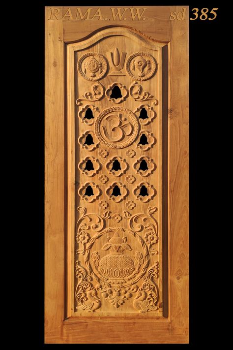 Pooja door Pooja Room Wooden Single Door Design, Puja Room Single Door Design, Pooja Room Single Door Design, Pooja Room Door Design Wood Carving, Puja Door, Event Space Design, Pooja Door, Pooja Door Design, Puja Mandir