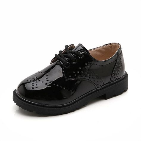 British Style PU Leather Formal Shoes For Boys & Girls for $42.99 A new shoe that is perfect for kids! The anti-slippery shoes have a lace up, black and white patch work design. They are formal yet stylish which will make your little one stand out in the crowd. Upper & Insole Material: PU Pattern Type: Patchwork Outsole Material: Rubber Lining Material: Cotton Fabric Gender: Unisex Feature: Anti-Slippery Closure Type: Lace-up Boys Formal Shoes, Boys Leather Shoes, Kids Leather Shoes, Shoes For Boys, Leather Formal Shoes, Black Leather Shoes, Black Kids, Kids Sneakers, Formal Shoes