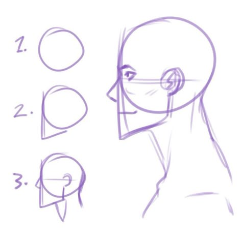 Side View Drawing, Profile Drawing, 얼굴 드로잉, Drawing Tutorial Face, Body Drawing Tutorial, Human Figure Drawing, 얼굴 그리기, Things To Draw, Body Reference Drawing