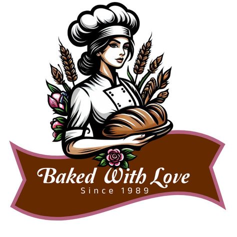 Online free Bakery shop logo, female pastry chef logo. click to edit & enjoy free download Logo Postres, Bakery Logos, Chef Design, Logo Design Women, Butterfly Birthday Cakes, Chef Logo, Cake Logo Design, Promotional Flyers, Cake Logo