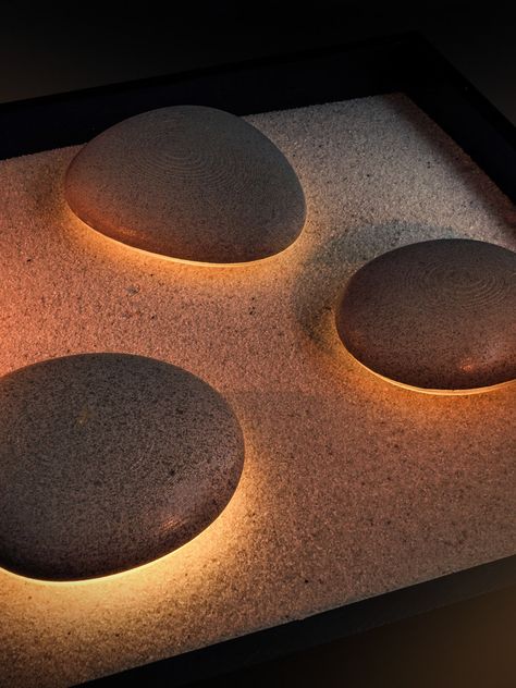 Zen Lighting, Halo Lighting, Japanese Lighting, External Design, Outdoor Deck Lighting, Stone Lighting, Landscape Lighting Design, Lighting Concepts, Deck Lighting