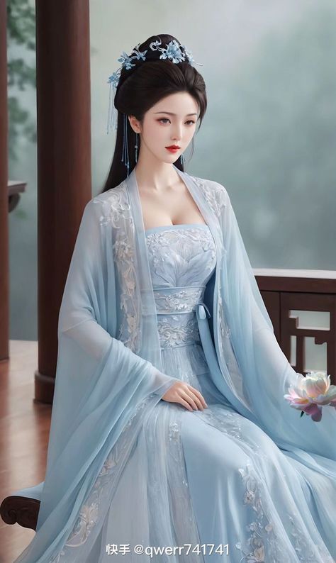 Chinses Dress, Chinese Hanfu Princesses, Asian Princess, Chinese Princess Dress, Traditional Asian Dress, Hanfu Girl, Chinese Princess, Long Kurti Designs, Hanfu Dress