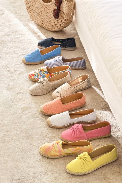 We’re obsessed with our new espadrilles—in everything from eyelet to crochet to bowed. Shop Talbots NEW summer arrivals now! Gardening Shoes, Fall Fashion Shoes, Strappy Sandals, Shoe Style, Shoe Game, Summer Shoes, Perfect Pair, Kitten Heels, Womens Boots