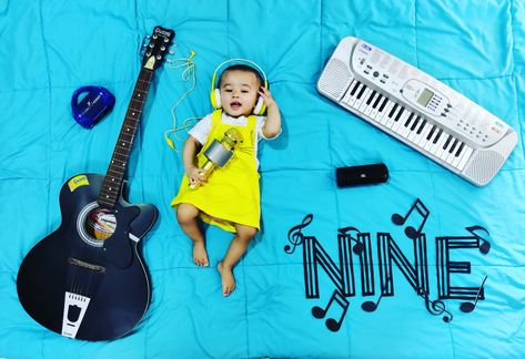 Monthly Bday Themes, Music Themed Photoshoot, Baby Photoshoot Ideas 9 Months, 9months Baby Photoshoot Boy, 9months Baby Photoshoot, 9 Months Baby Photoshoot Ideas, 9 Months Photoshoot, 9 Month Old Baby Photoshoot, 9 Month Old Photo Ideas