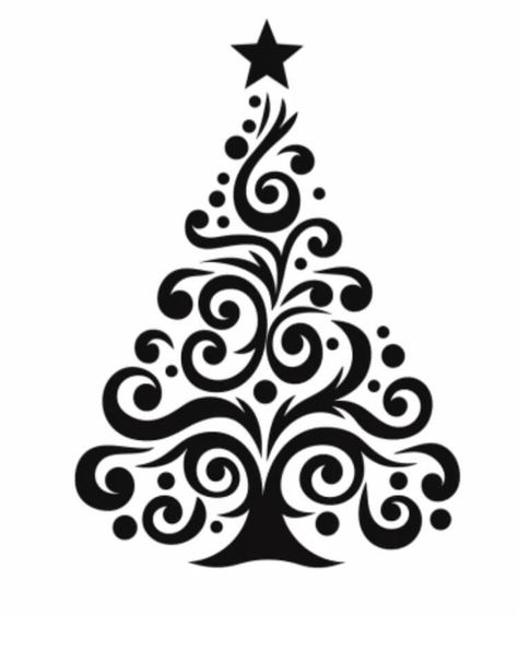 Christmas Tree Stencils Free Printable, Stencils Printables Free, Christmas Tree Tattoo, Tree Stencils, Images For Tumblers, Free Printable Stencils, Craft Themes, Printable Christmas Tree, Christmas Tree Stencil