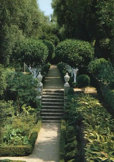 Interiors Redux | The Homes of Hubert de Givenchy in Paris & the South of France Formal Garden, Formal Gardens, The Secret Garden, Gorgeous Gardens, Shade Garden, Pretty Places, South Of France, Garden Paths, Green Aesthetic