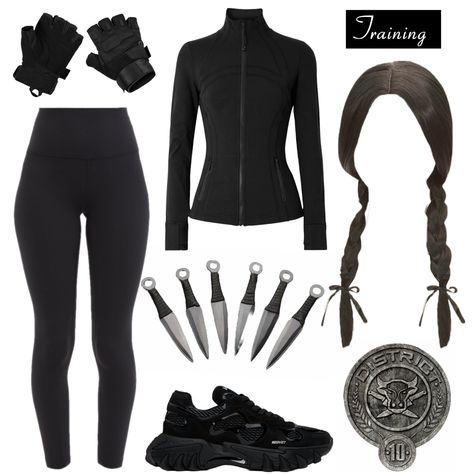 Hunger Games Training Outfit, Hunger Games District 4 Outfits, Hunger Games Dr, Hunger Games Outfit Ideas, Hunger Games Clothes, Maze Runner Outfits Woman Clothing, Maze Runner Outfits, Katniss Everdeen Outfit, Hunger Games Reaping Outfits