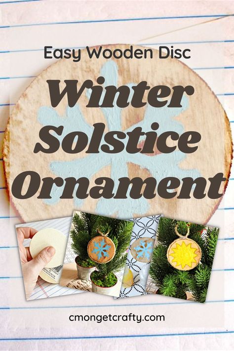 Solstice Ornaments, Ornament Craft, Ornament Diy, Winter Craft, Wooden Ornament, Wood Tree, Winter Solstice, Ornaments Diy, Tree Ornament