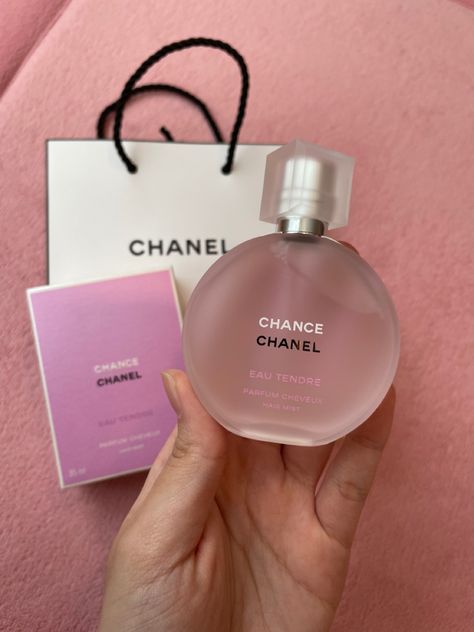 Chanel Chance Hair Mist, Chanel Hair Mist, Pink Thing, Products Aesthetic, Chanel Chance, Luxury Perfumes, Random Aesthetics, Happy Stuff, Perfume Collection Fragrance