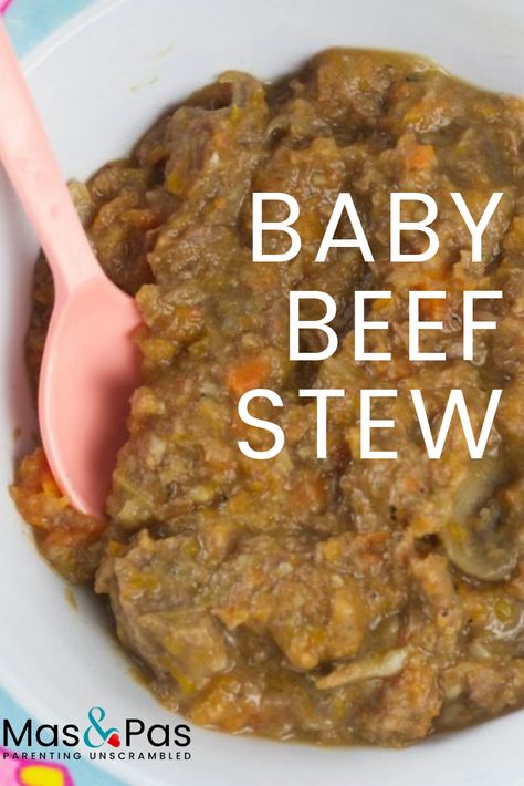 Beef Baby Food Recipes, Meat Baby Food Recipes, Baby Food Meat Recipes, Baby Meat Puree Recipes, Beef Puree For Baby, Baby Food With Meat, Meat Puree For Baby, Baby Beef Stew, Beef Baby Food