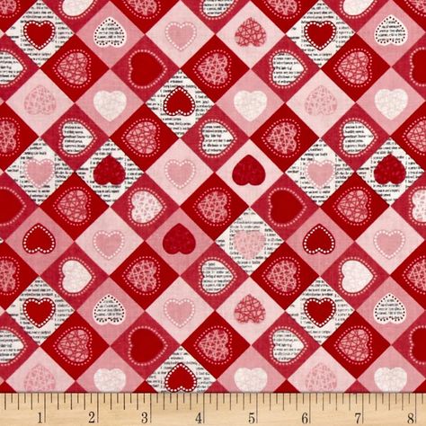 Valentine Ribbon, News Print, Ric Rac, New Line, Yard, Pattern, Red, Fabric, Pink