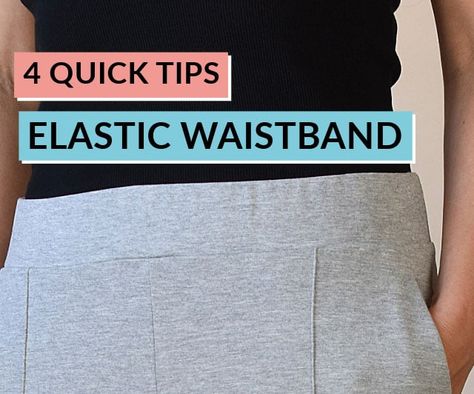 Sew Elastic Waistbands Like a Pro + Pattern Sneak Peek 🤫 How To Sew Elastic Waistband, Sew Elastic Waistband, Elastic Waistband Tutorial, Sewing Techniques Tutorials, Sew Pants, Sew Zipper, Sewing Pattern Shop, Sewing Elastic, Pants Sewing Pattern