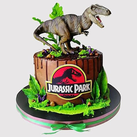 Fête Jurassic Park, Jurassic World Cake, Designer Chocolate, Jurassic Park Birthday Party, Jurassic Park Party, Dinosaur Birthday Theme, Jurassic Park Birthday, Dinosaur Birthday Party Decorations, Dino Cake